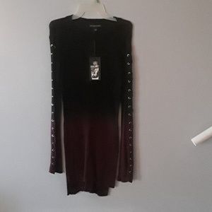 Rock & Republic Black and Plum oversized shirt